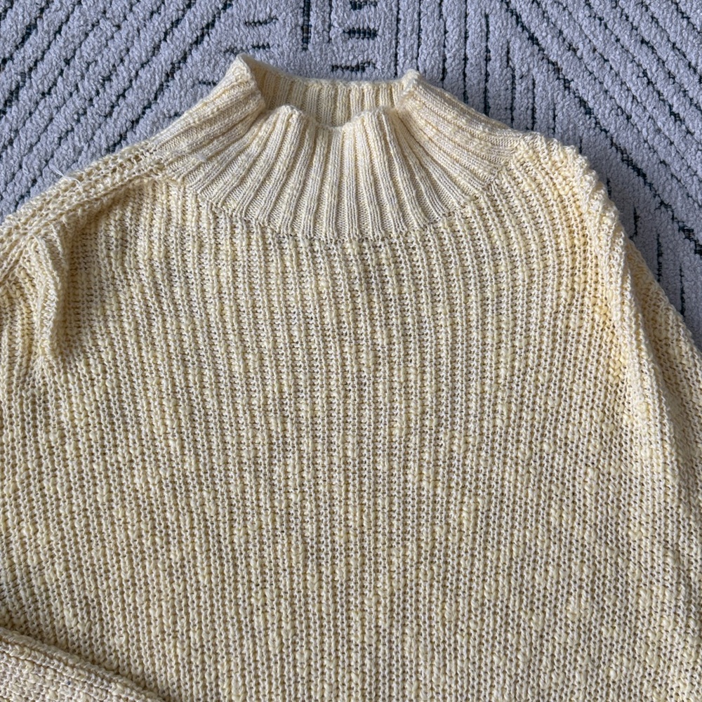 Aerie Yellow Turtleneck Sweater - Picture 2 of 4